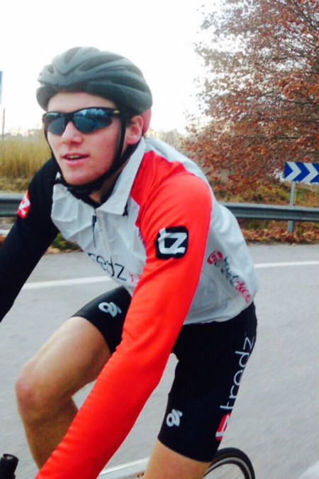 Liam on the road training